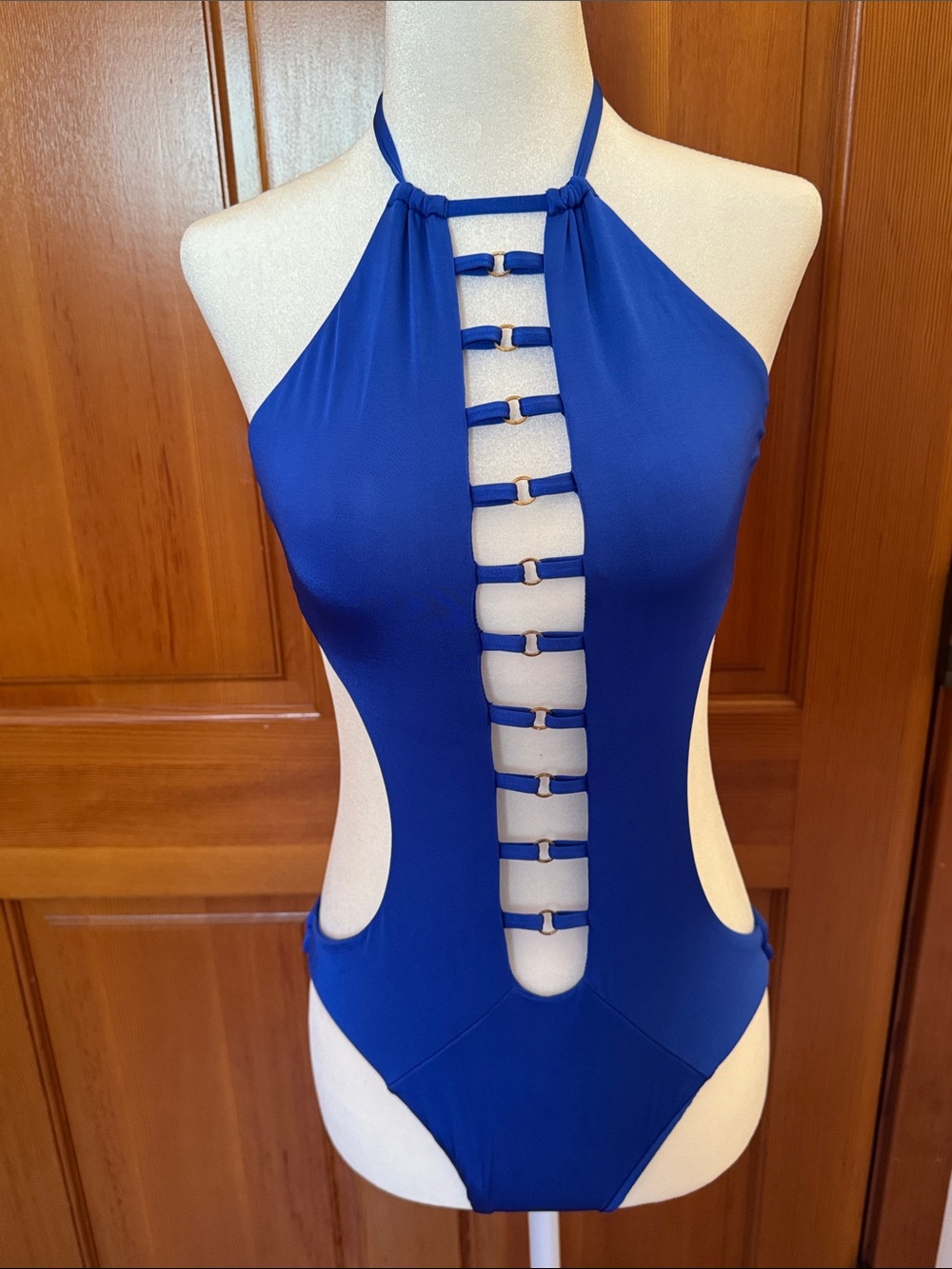 Beach Bunny Royal Blue Cutout One-Piece Swimsuit